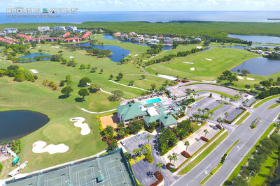 Aerial drone golf course photo in Tampa, Florida.
