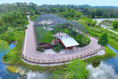Aerial drone photo of Outback Oasis in Florida.